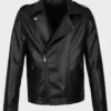 Black Nocturne Modern Biker Leather Jacket Luxe Detailing & Sleek Fit (4)