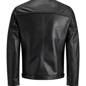 VeloCraft Cafe Racer Moto Jacket Cowhide Leather, Raglan Sleeves & Zipper Cuffs (2)