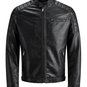 VeloCraft Cafe Racer Moto Jacket Cowhide Leather, Raglan Sleeves & Zipper Cuffs (3)