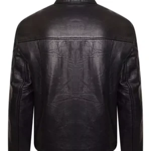 Black Vintage Moto Leather Jacket Rugged Biker Style with Retro Appeal (1)
