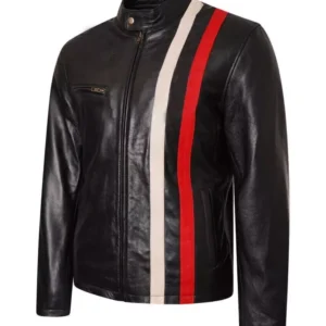 Black Vintage Moto Leather Jacket Rugged Biker Style with Retro Appeal (2)