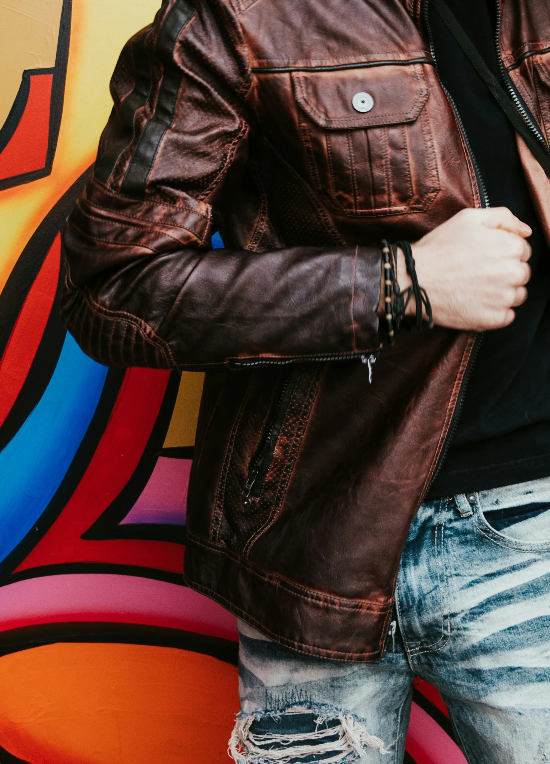 Distressed Leather Jacket The Leather Official