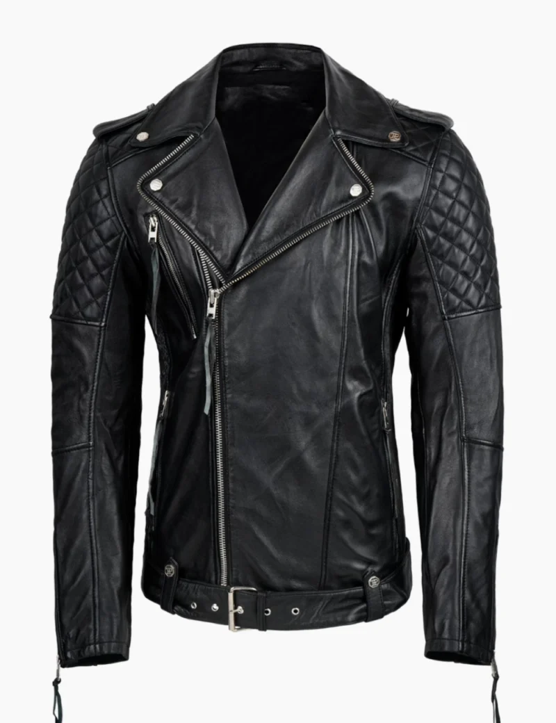 Noir Vanguard Quilted Moto Jacket – Premium Biker Edition with Quilted Panels (4)