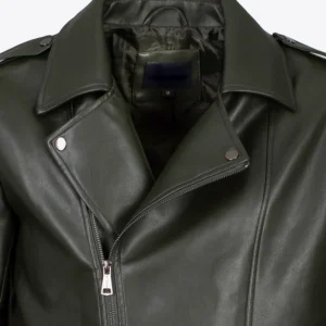 Verdant Trail Olive Moto Jacket Leather Rugged Biker Design (1)